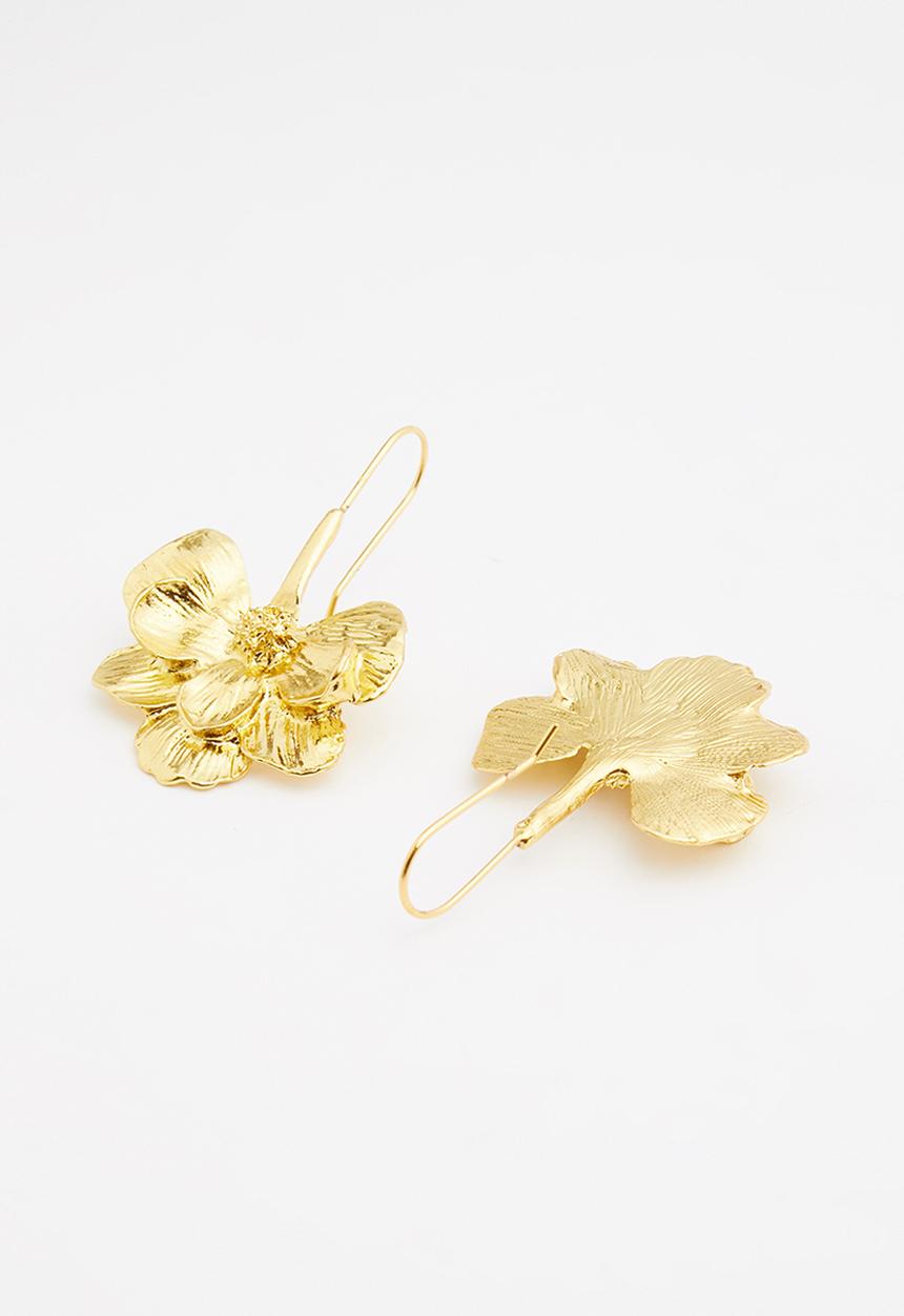 Superbalist - Flower statement earrings - gold