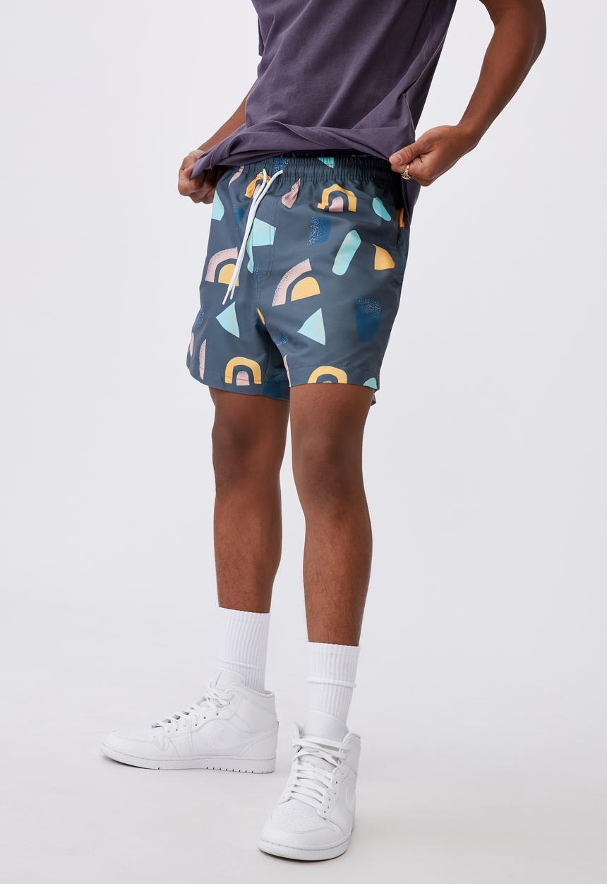 Factorie - Resort short - shapes charcoal