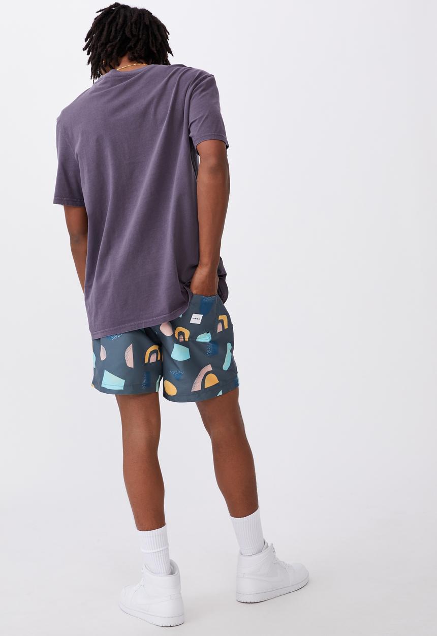 Factorie - Resort short - shapes charcoal