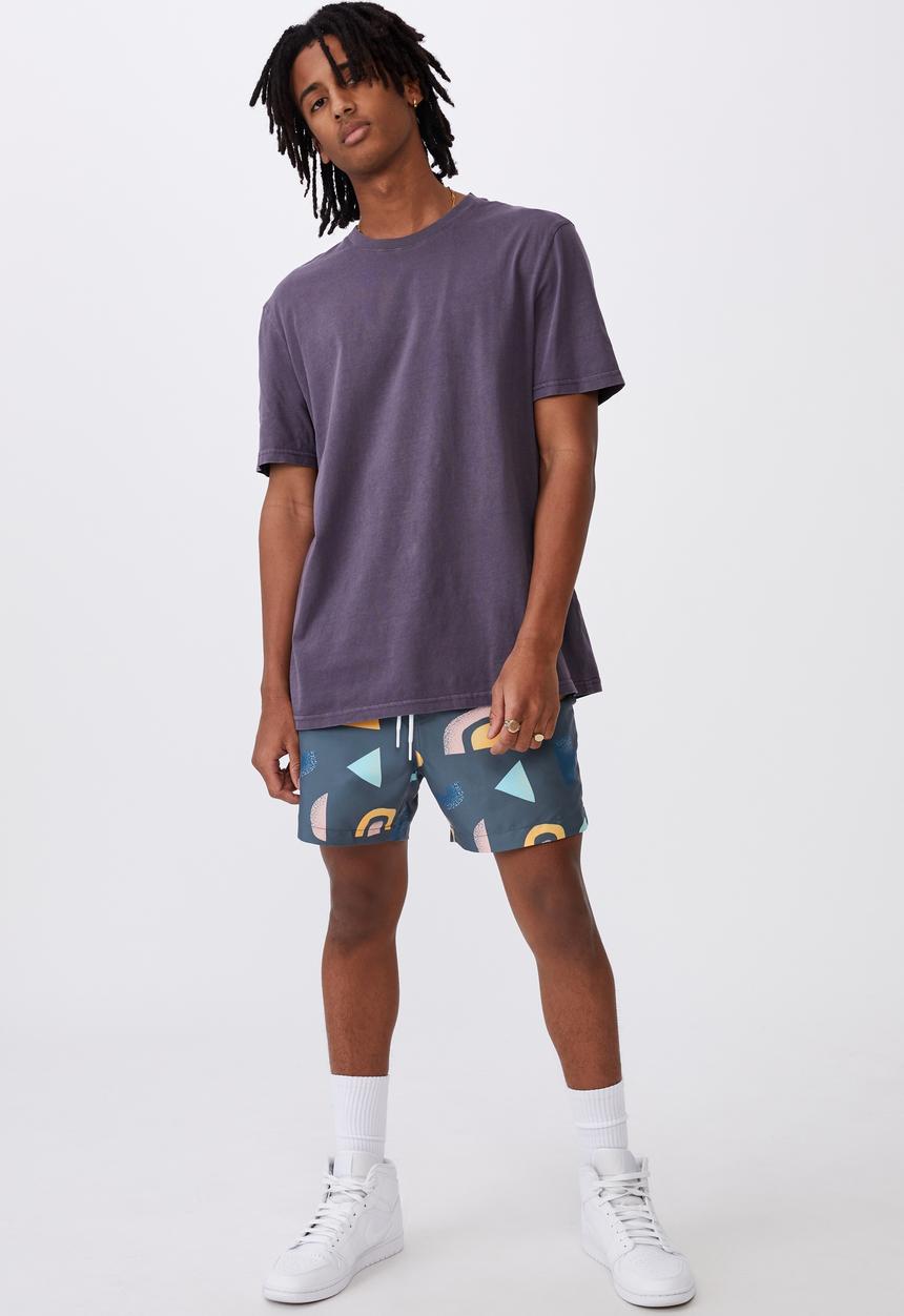 Factorie - Resort short - shapes charcoal