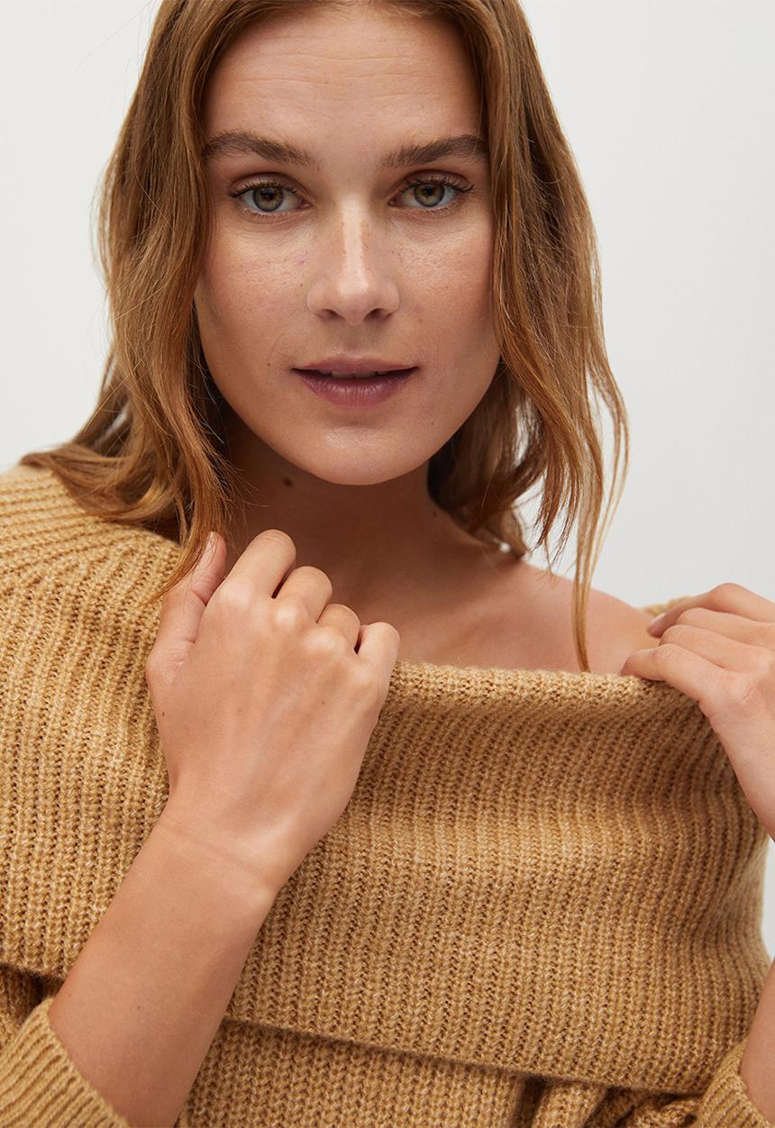 MANGO - Dress faldo - brown