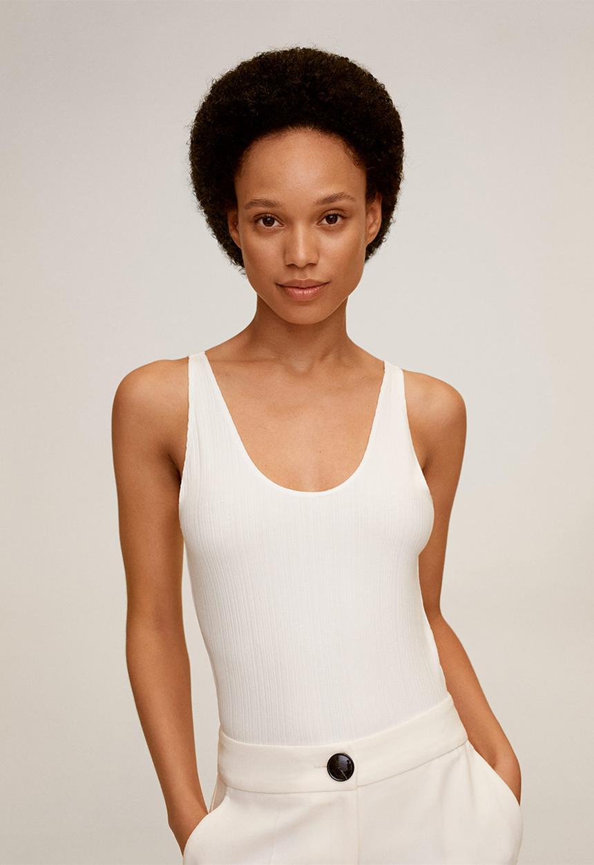 MANGO - Top cintia - white