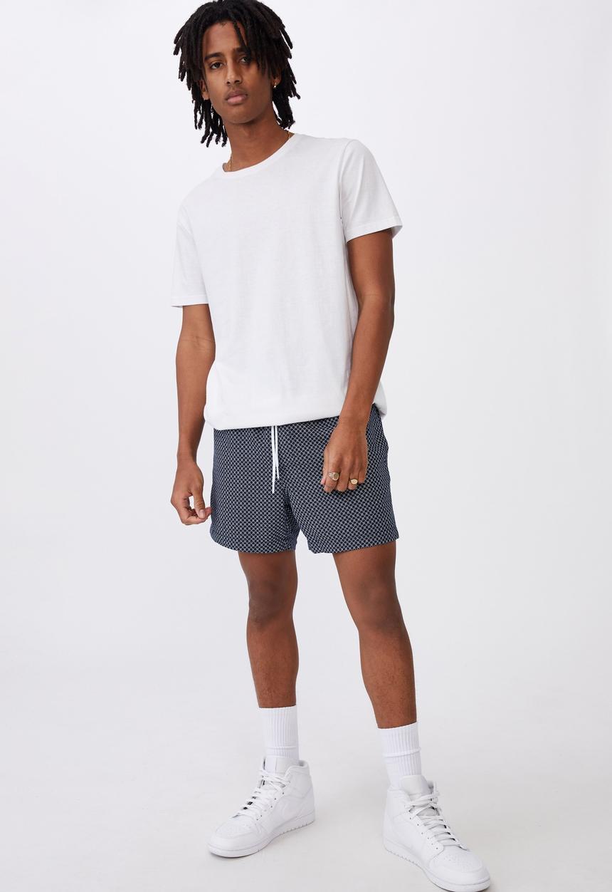 Factorie - Resort short - navy geo