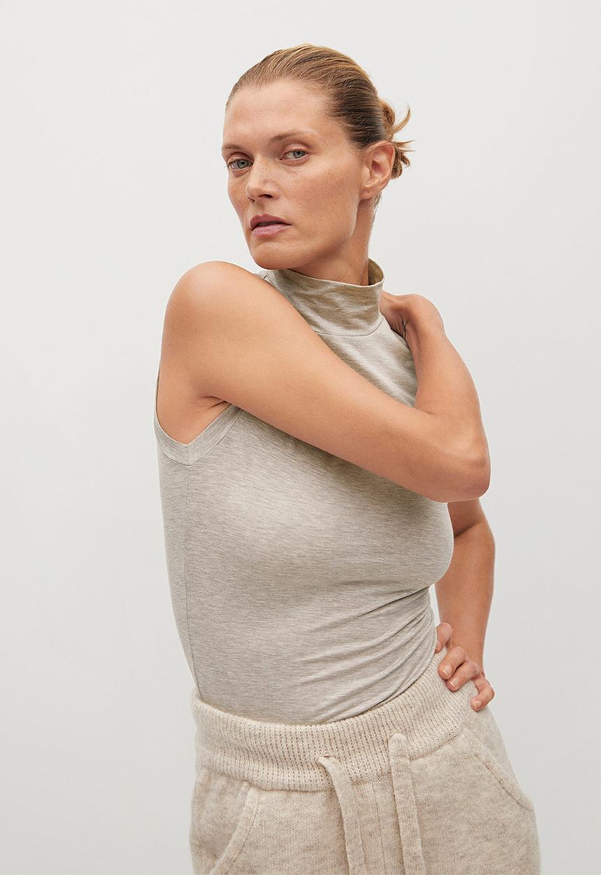 MANGO - T-shirt elsa - beige