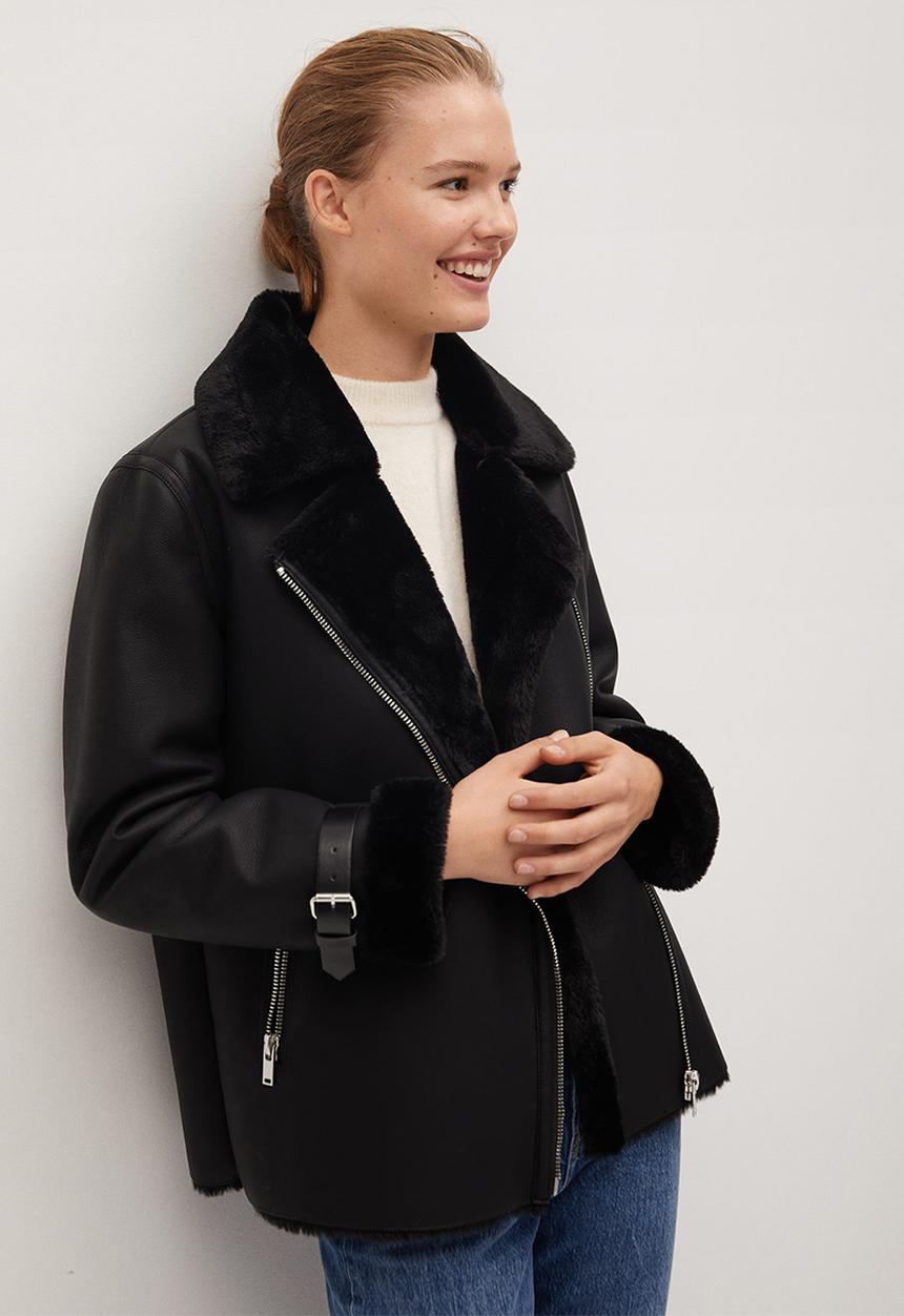 MANGO - Jacket dalsi - black