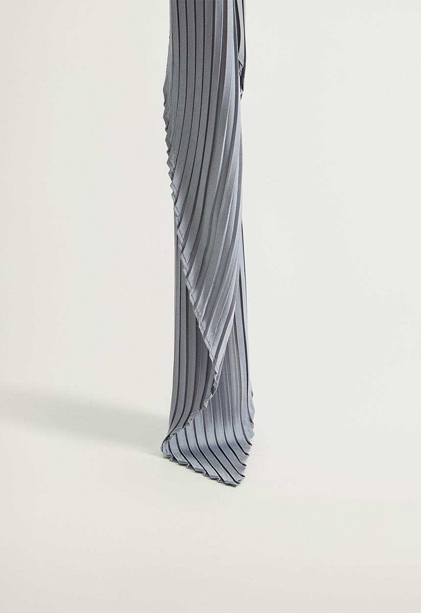 MANGO - Neck scarf plain  - blue