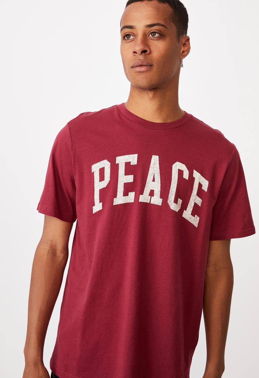 Cotton On - Tbar text T-shirt - rosewood