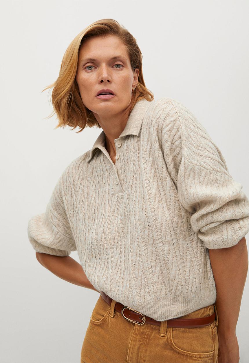 MANGO - Sweater safari - beige
