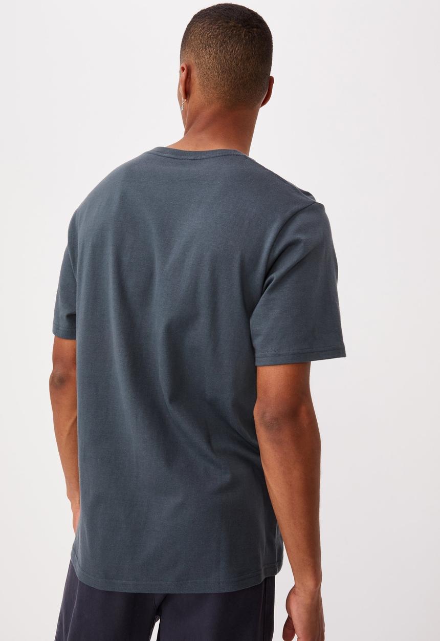 Cotton On - Tbar text T-shirt - ocean teal