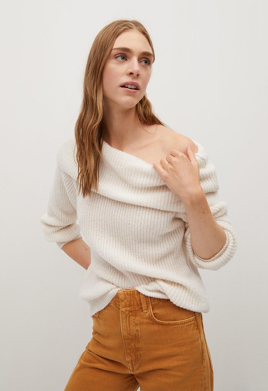 MANGO - Sweater faldo - beige