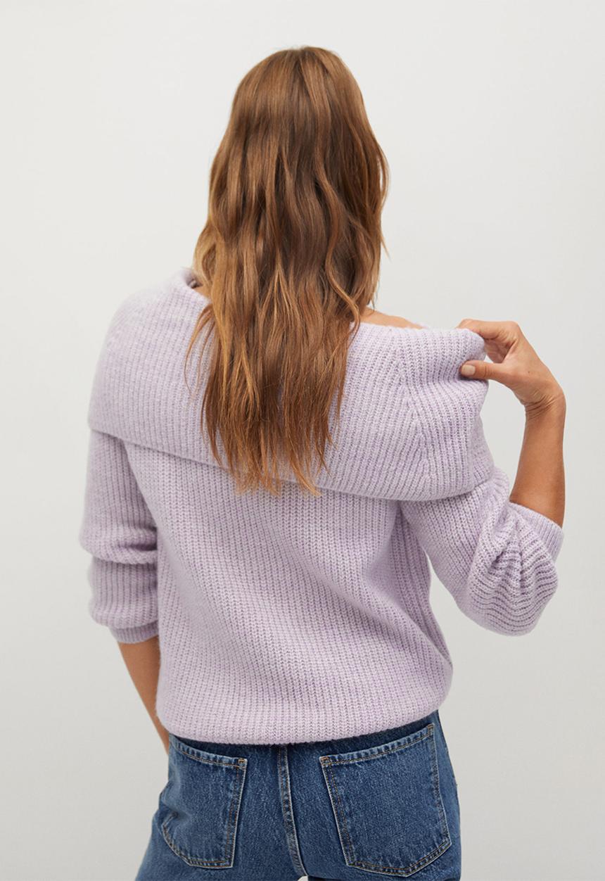 MANGO - Sweater faldo - purple