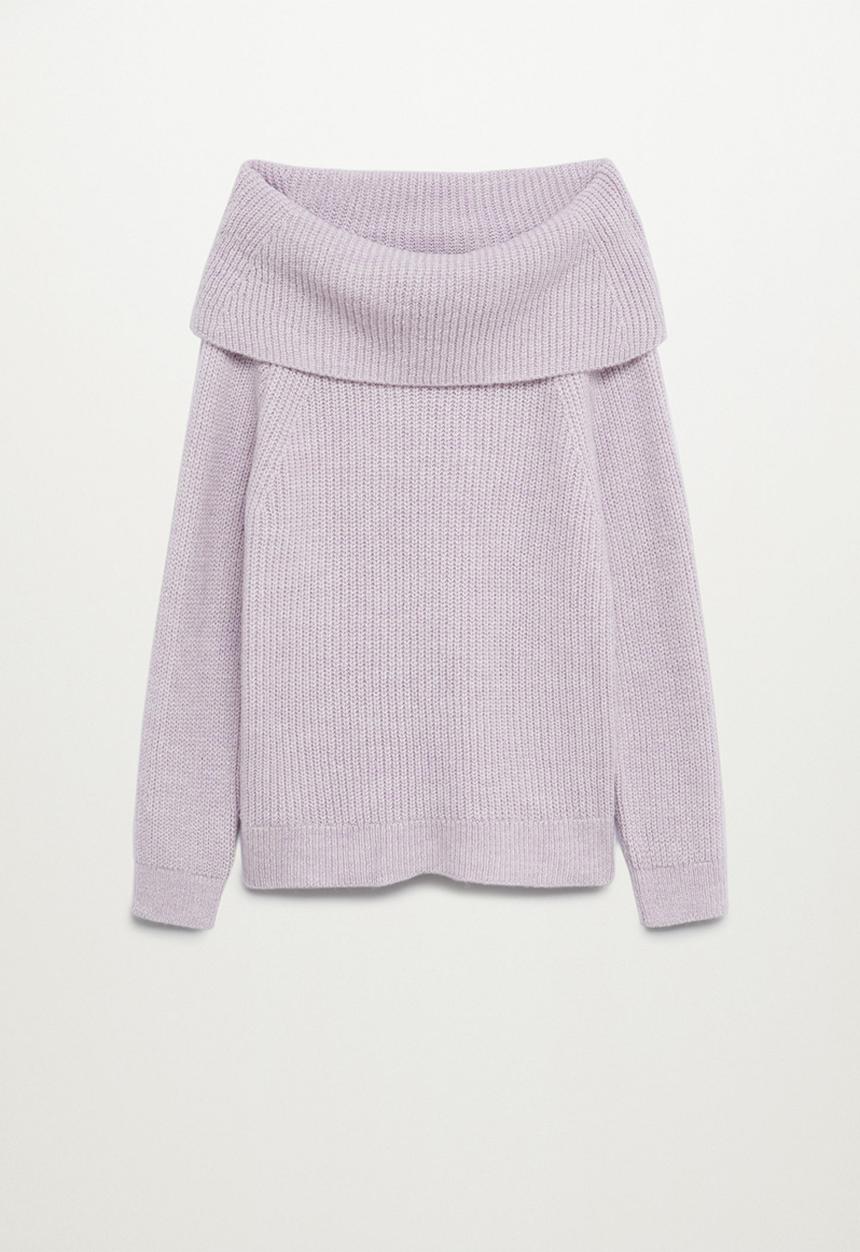 MANGO - Sweater faldo - purple