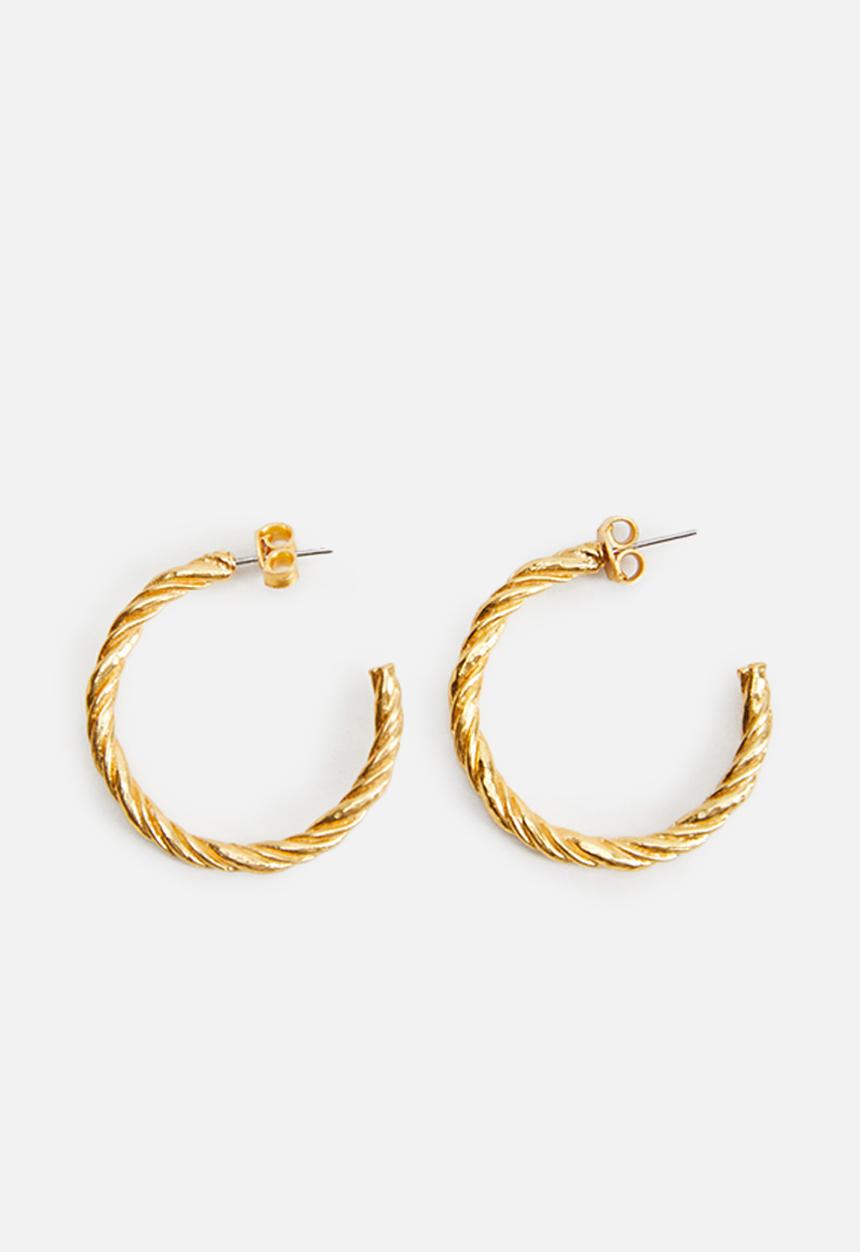 MANGO - Earrings rosa - gold