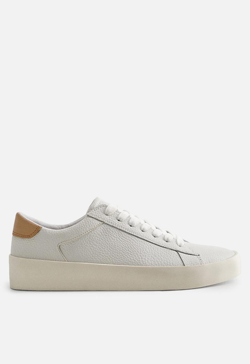 MANGO - Haifa leather mix sneaker - white
