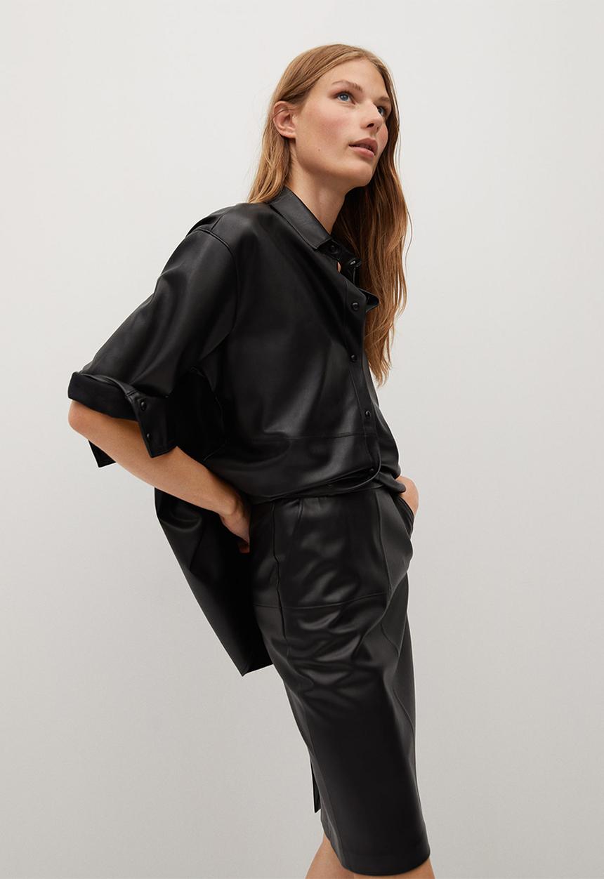 MANGO - Skirt pencil - black