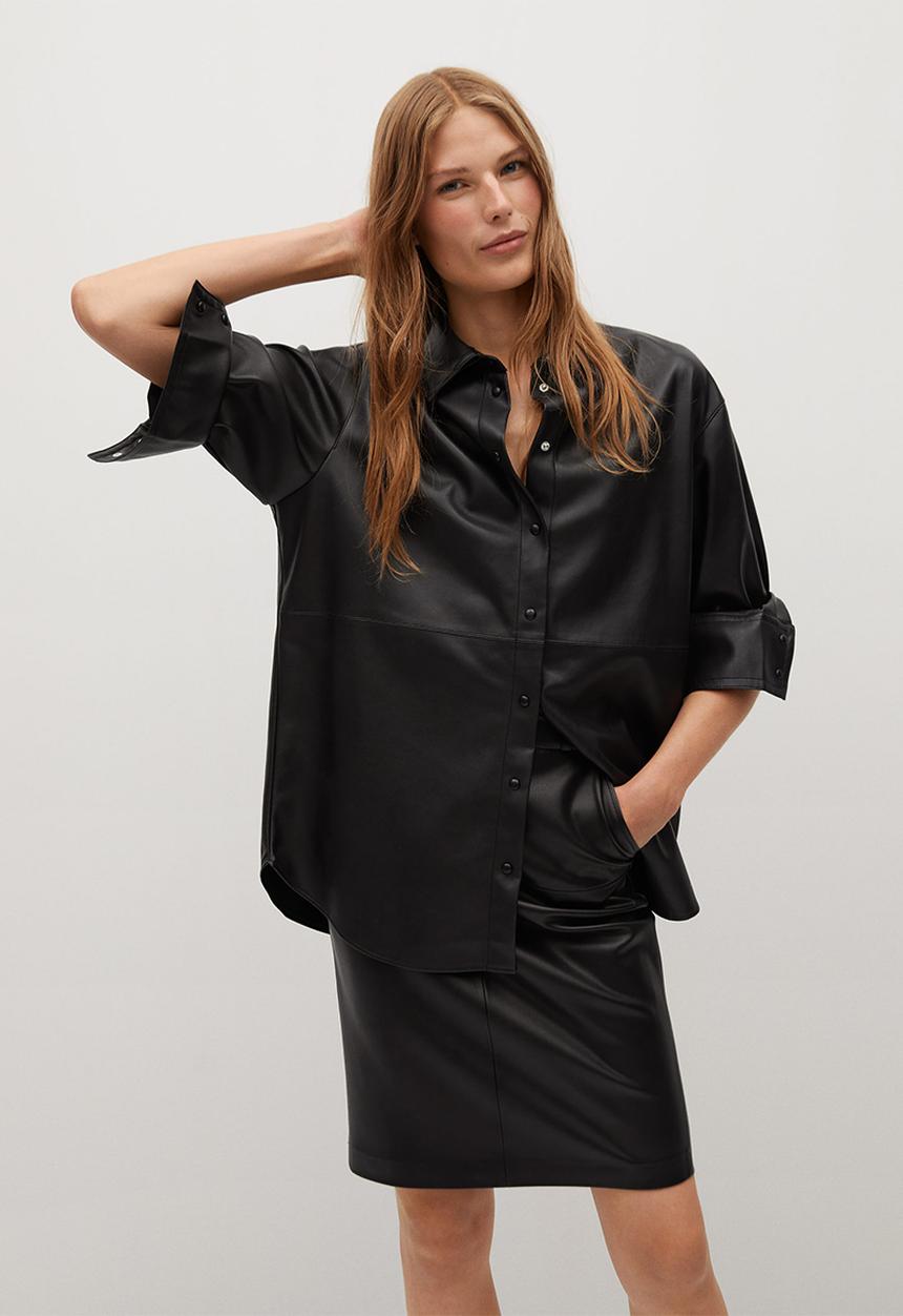 MANGO - Skirt pencil - black