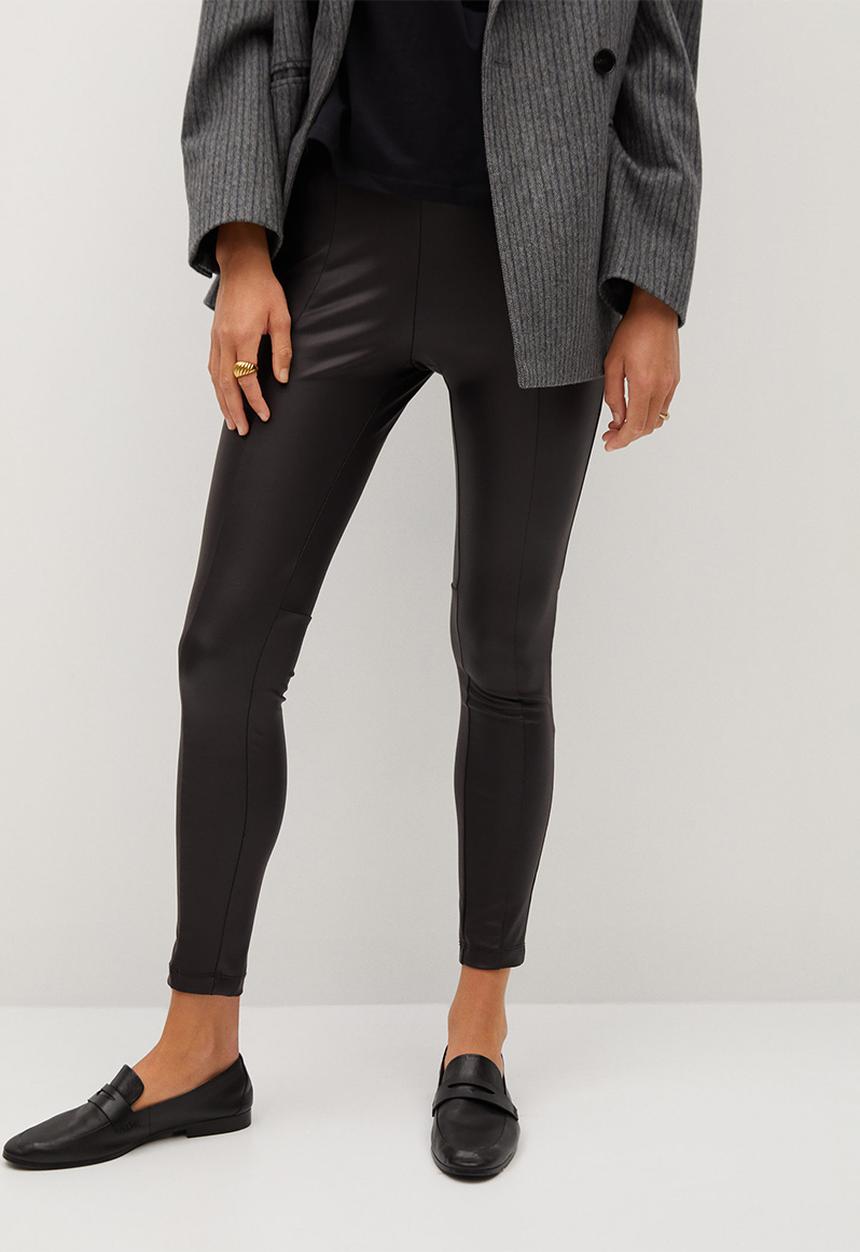 MANGO - Leggings bangseam - black