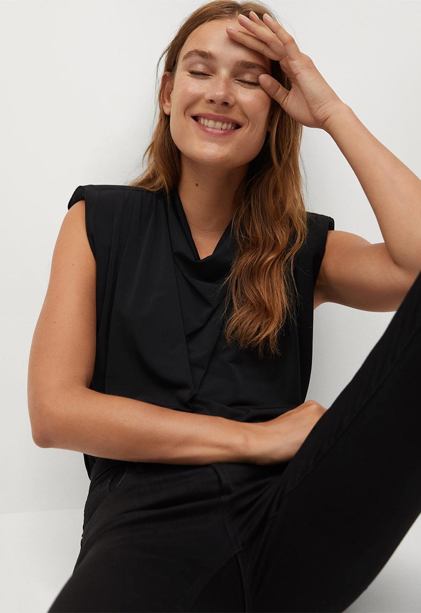 MANGO - T-shirt meli - black