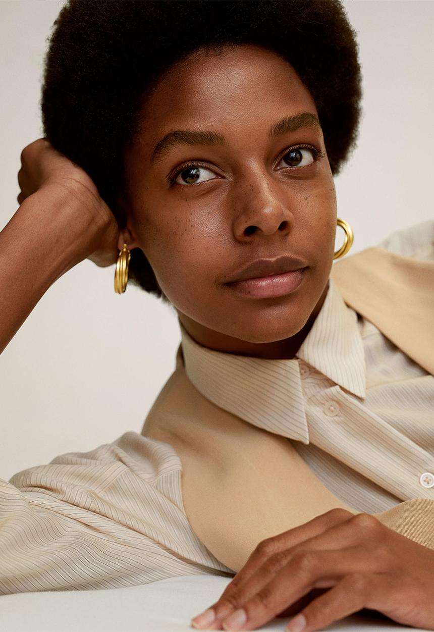 MANGO - Earrings karl - gold