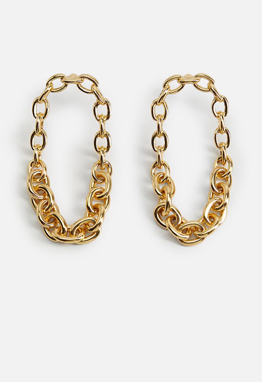 MANGO - Earrings blancas - gold
