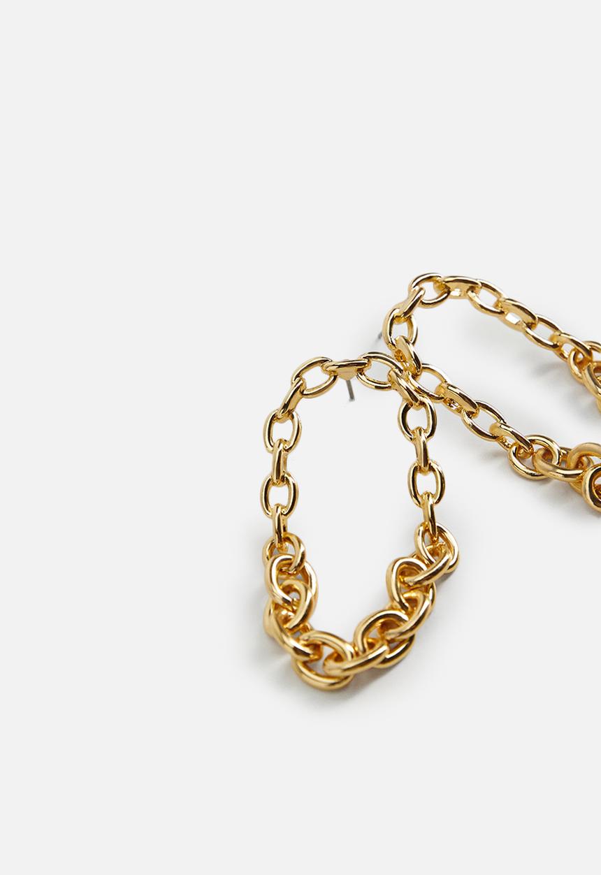 MANGO - Earrings blancas - gold