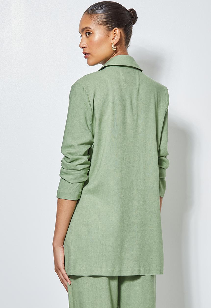 Superbalist - Linen blend blazer - sage