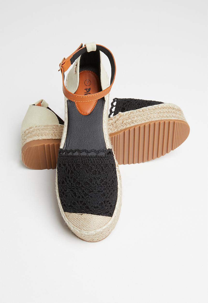 Plum - Dolly espadrille - black