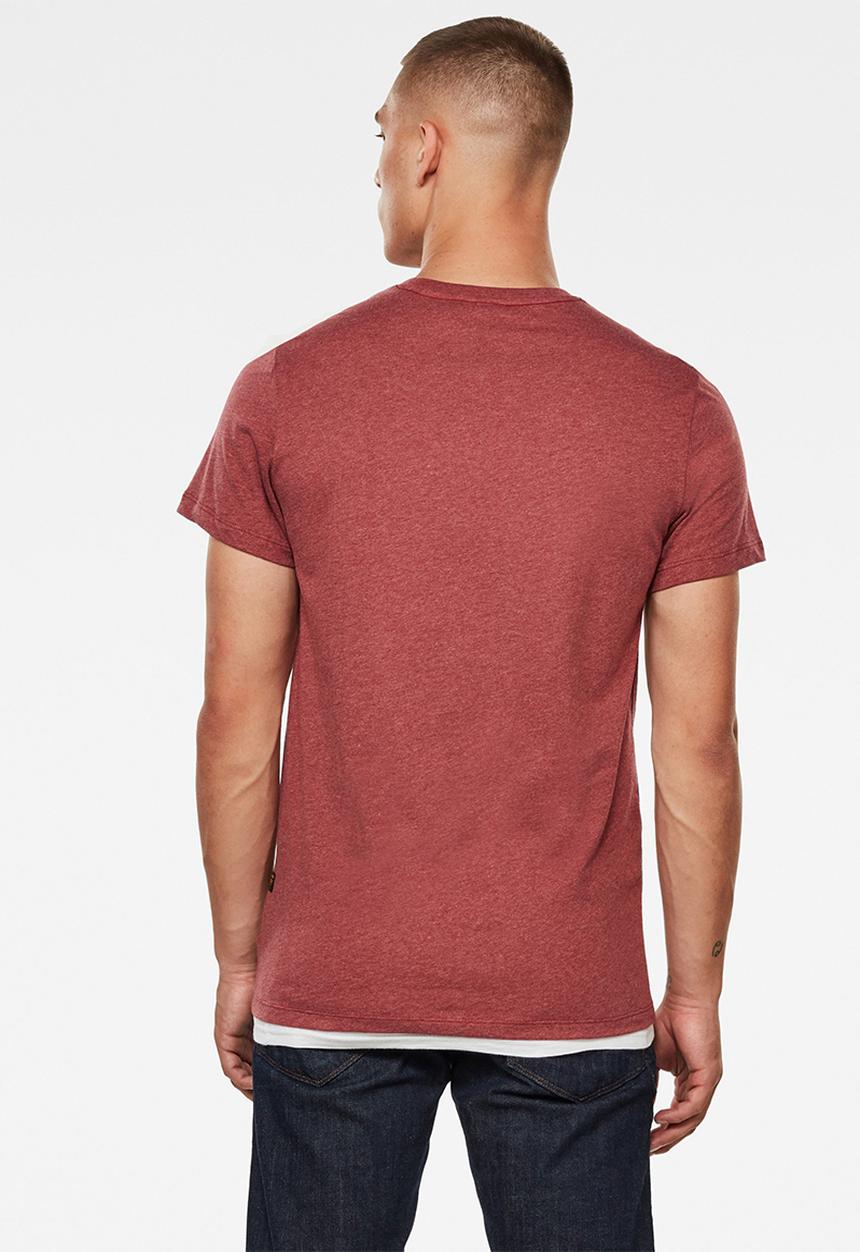 G-STAR - Base-s r t s\s - dry red heather