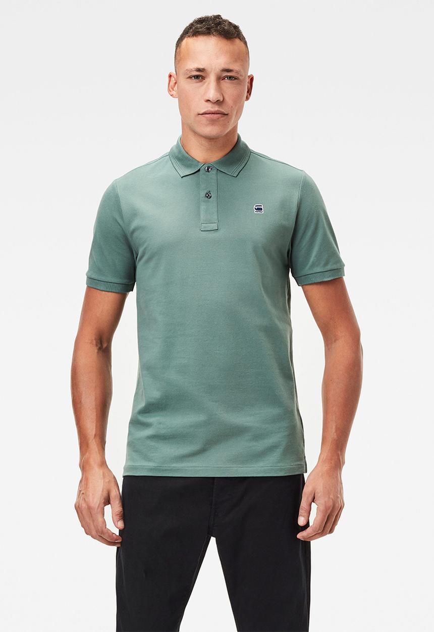 G-STAR - Dunda slim polo short sleeve - jungle teal
