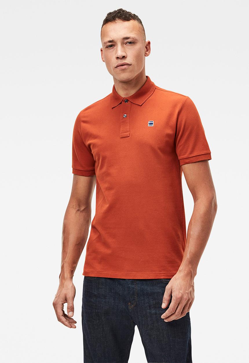G-STAR - Dunda slim polo s\s - cinnamon orange