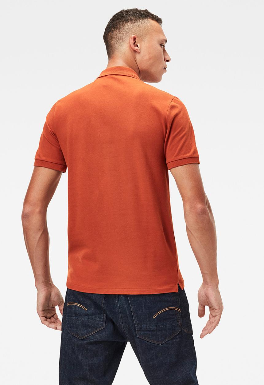 G-STAR - Dunda slim polo s\s - cinnamon orange
