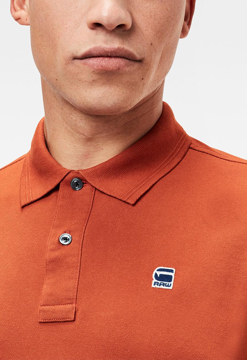 G-STAR - Dunda slim polo s\s - cinnamon orange