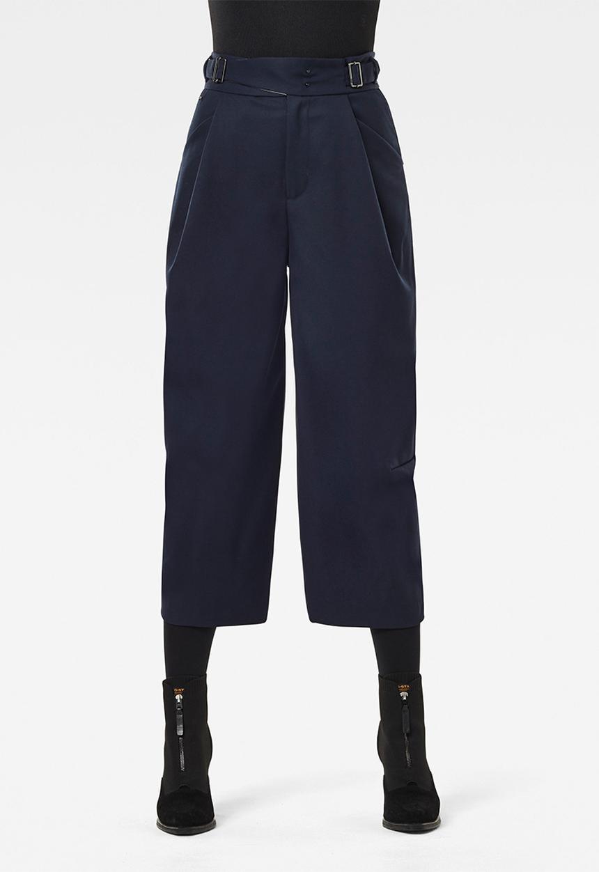 G-STAR - 3d wide crop pants - naval blue