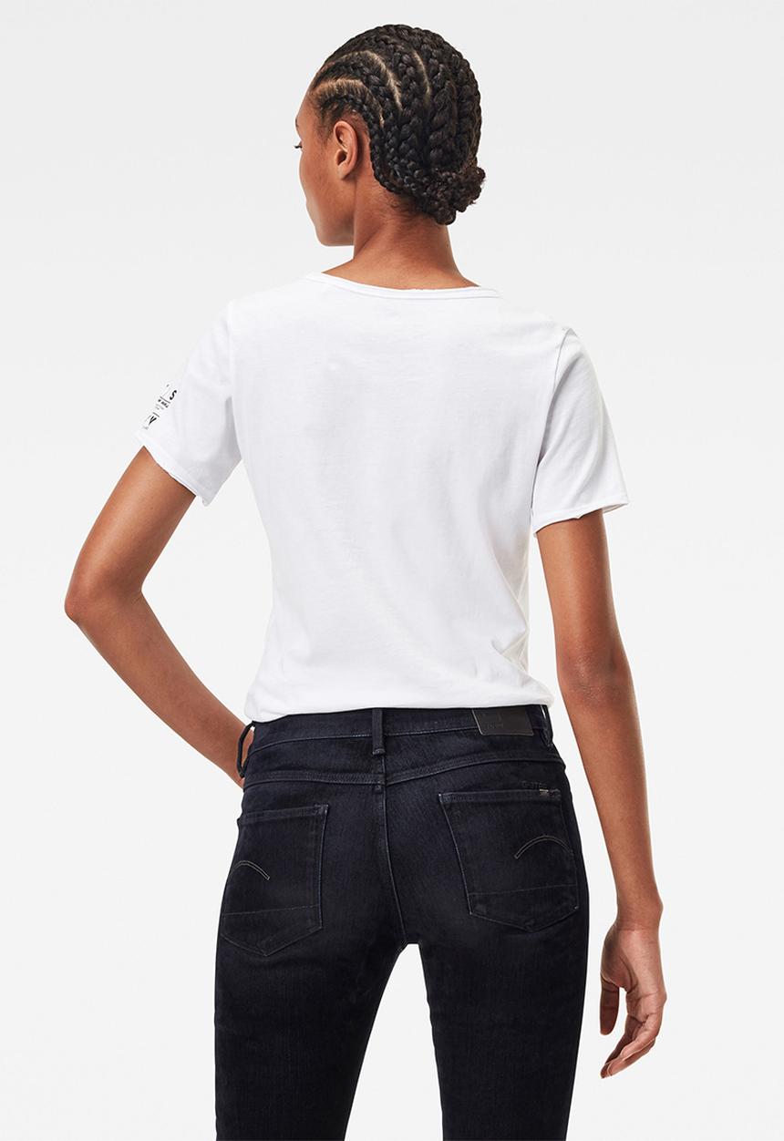 G-STAR - Mysid r t optic slim short sleeve - white