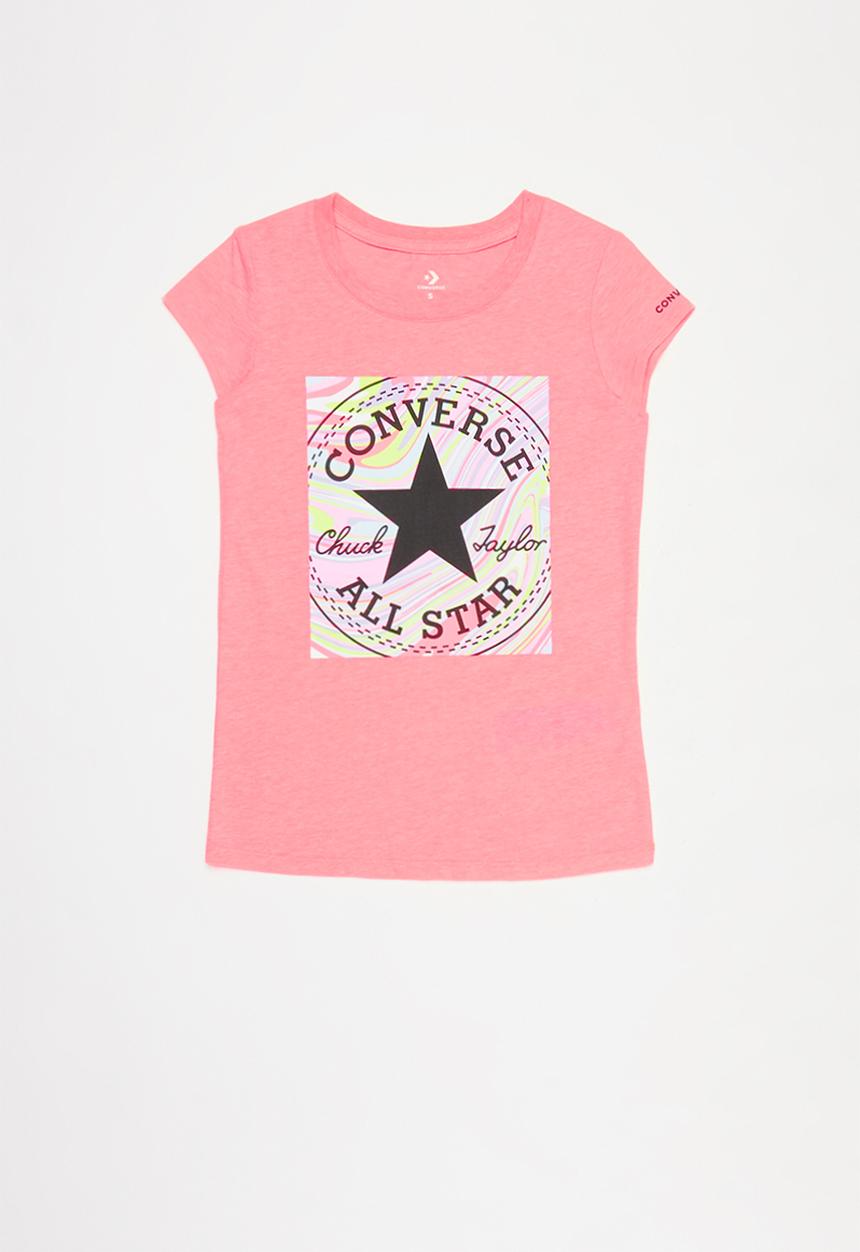 Converse - Cnvg marle print cp box tee - pink