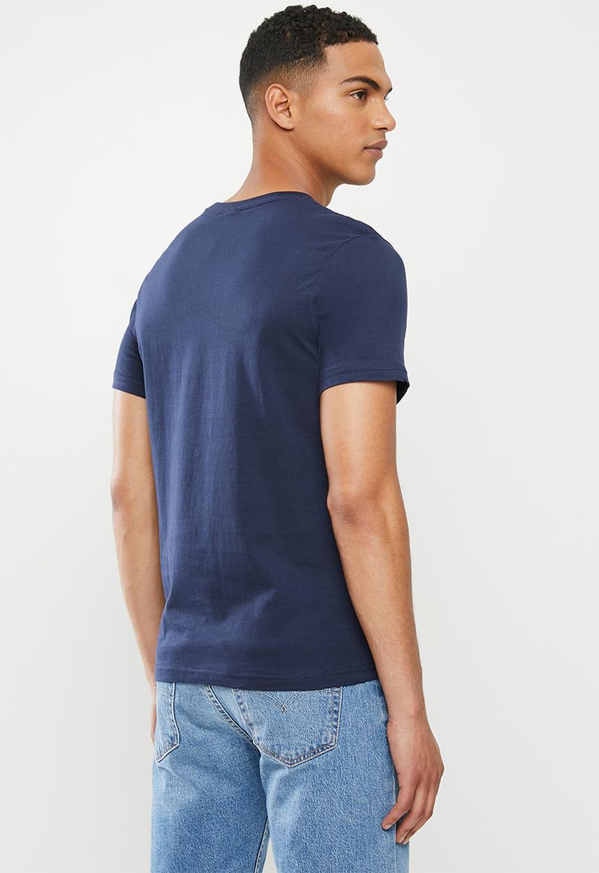 KAPPA - Authentic estessi tee - navy & white