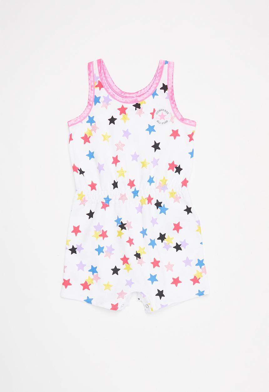 Converse - Cnvg multi star aop romper - white