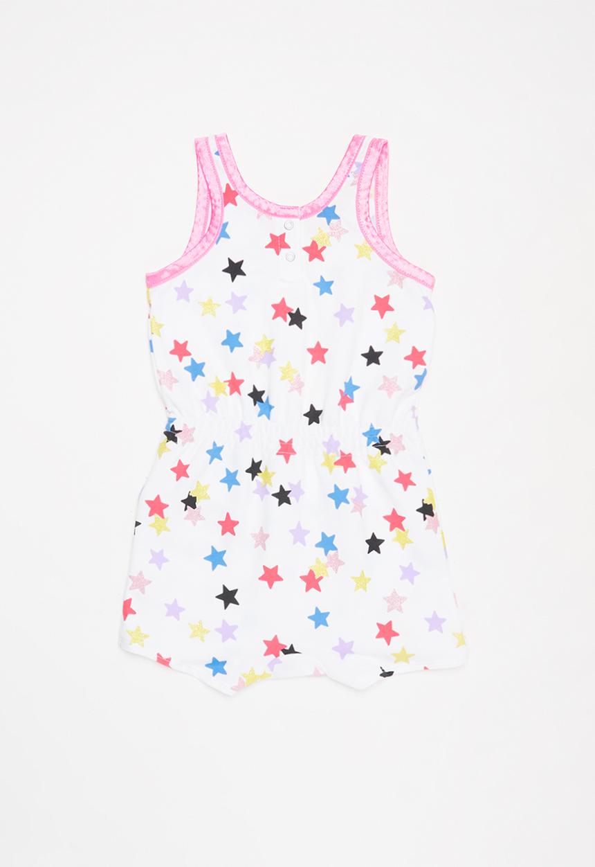 Converse - Cnvg multi star aop romper - white
