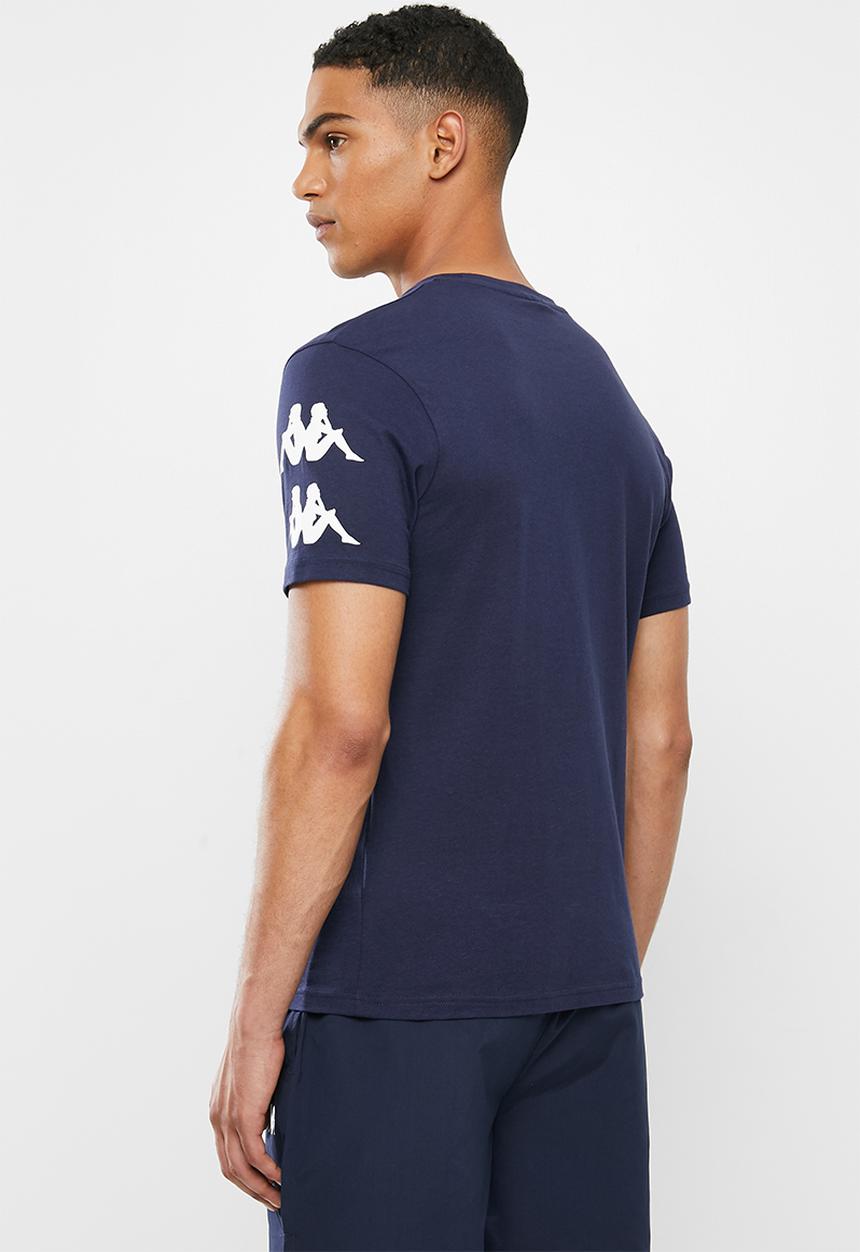 KAPPA - Authentic reser tee - navy & white