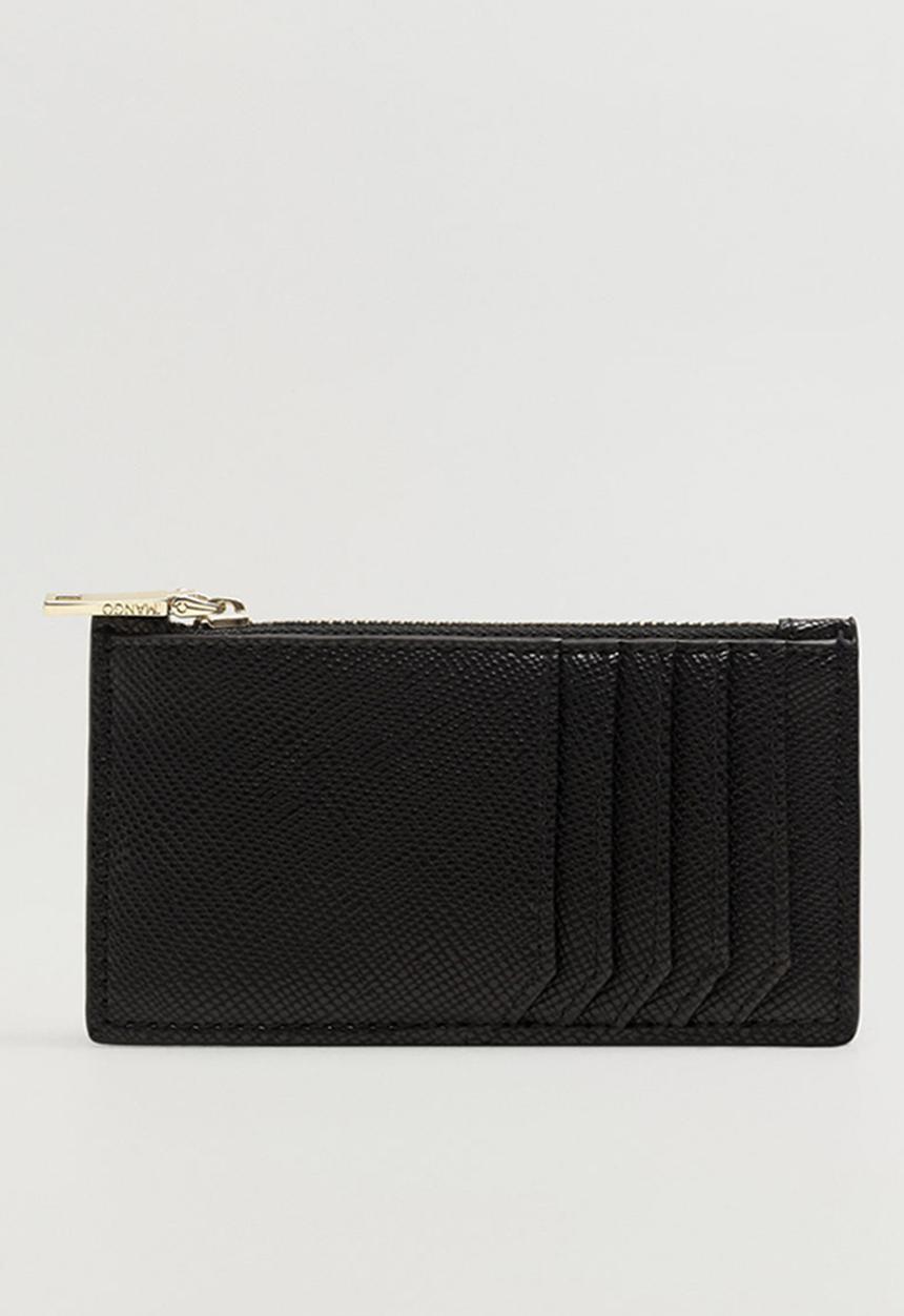 MANGO - Card holder m brais - black