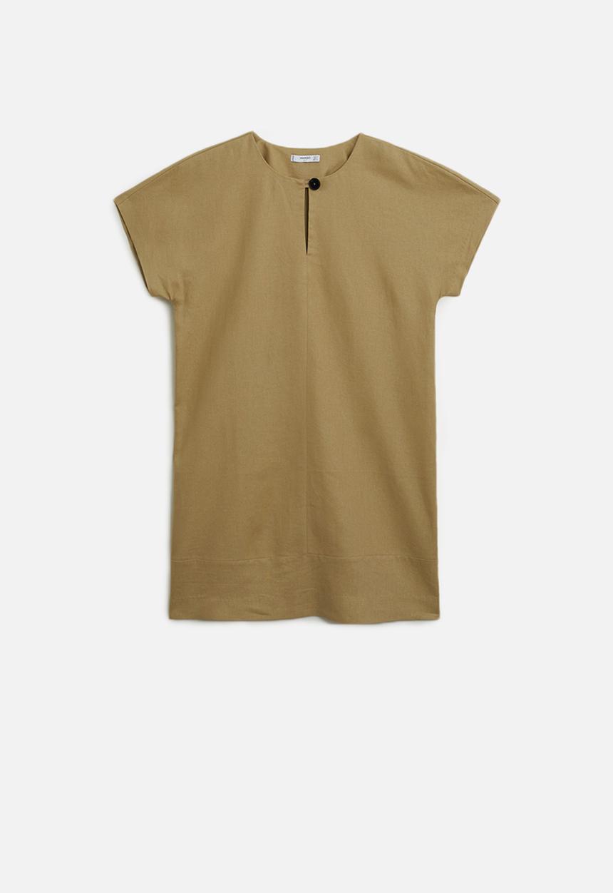 MANGO - Dress candel - khaki