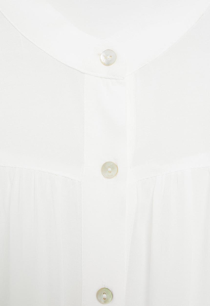 MANGO - Blouse mint - white