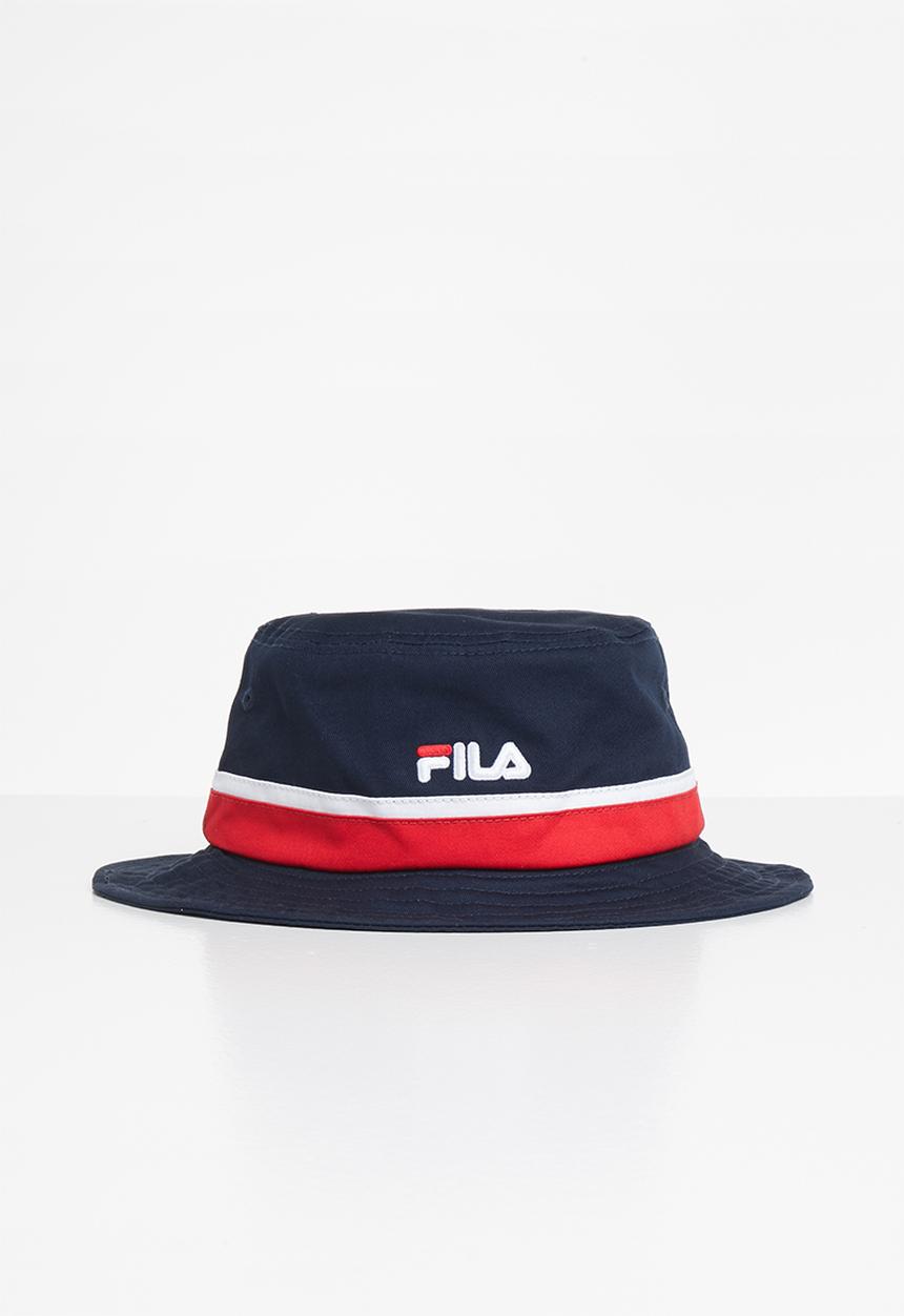 FILA - Chadwick bucket hat - Peacoat/White/Chinese Red