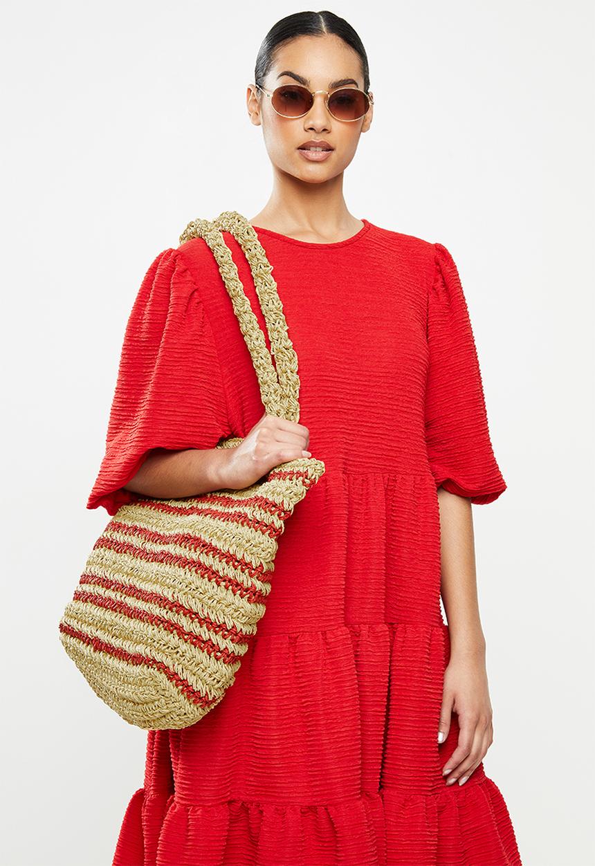 Superbalist - Straw shopper - natural & pink