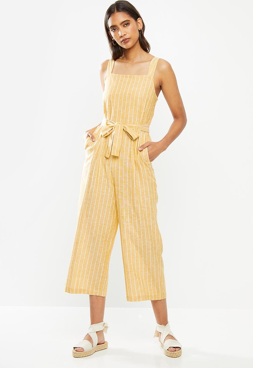 ONLY - Canyon strap crop life jumpsuit - yellow