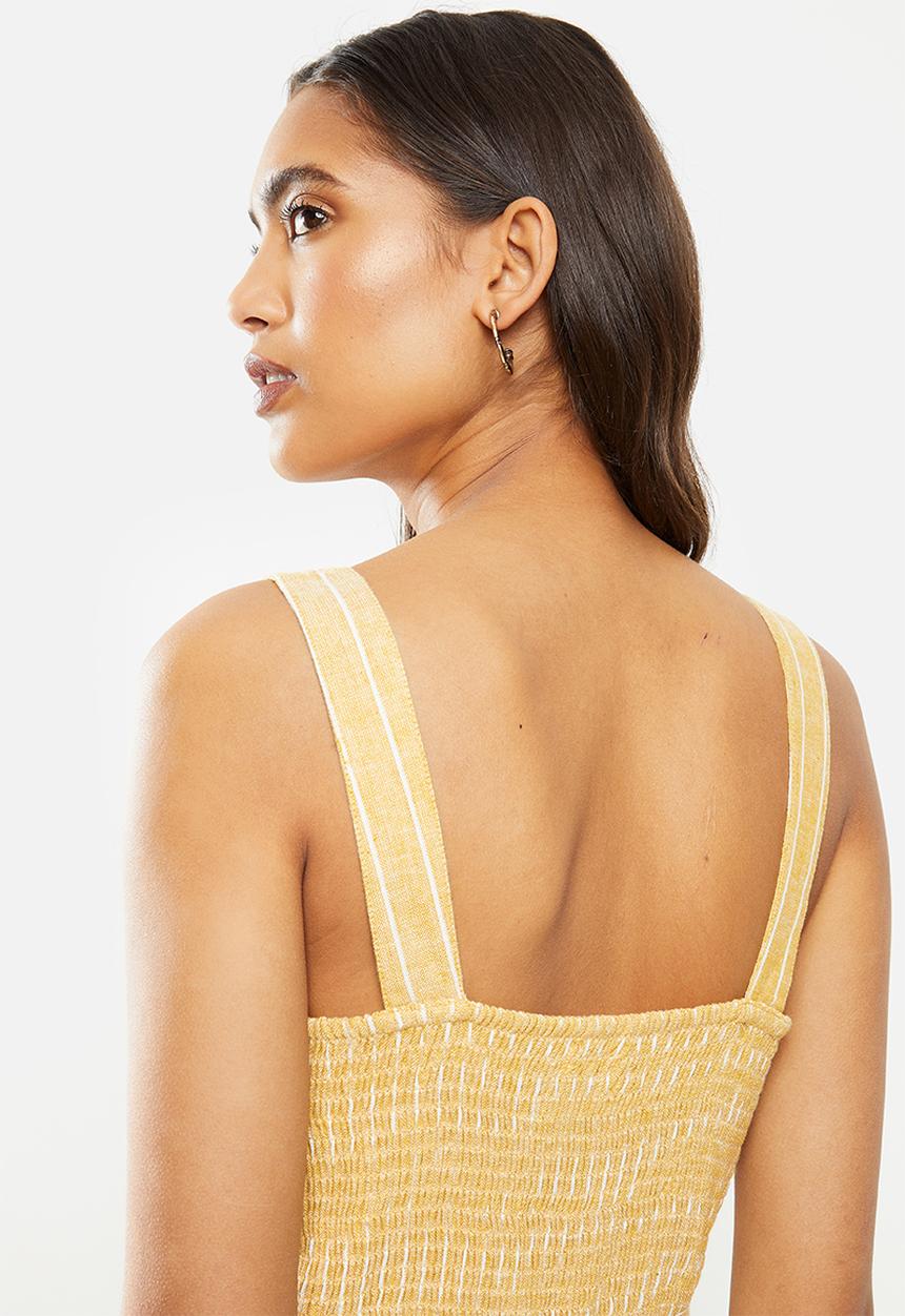 ONLY - Canyon strap crop life jumpsuit - yellow