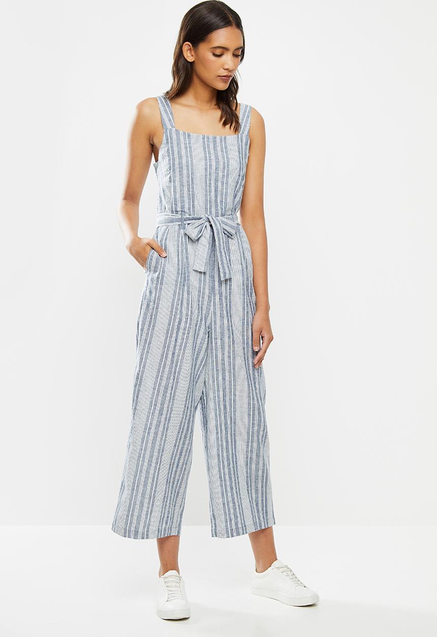 ONLY - Canyon strap crop life jumpsuit - blue