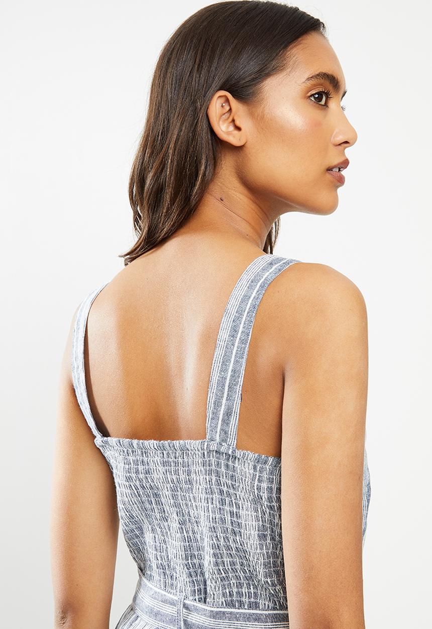 ONLY - Canyon strap crop life jumpsuit - blue