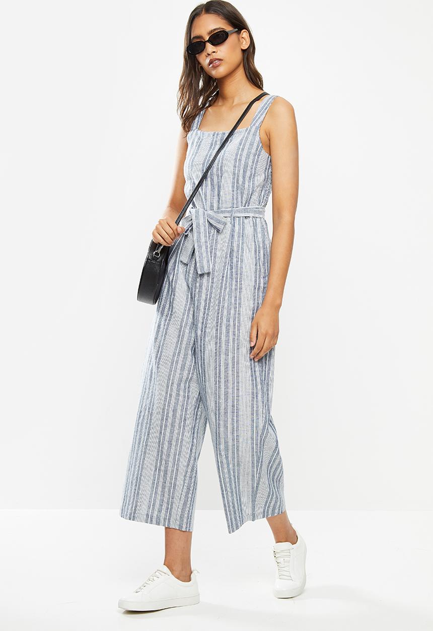 ONLY - Canyon strap crop life jumpsuit - blue