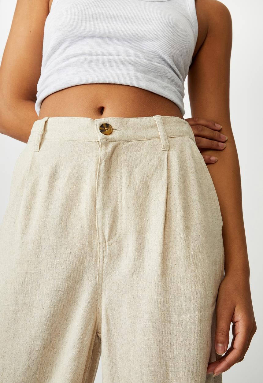 Cotton On - Cindy wide leg pant - latte marle